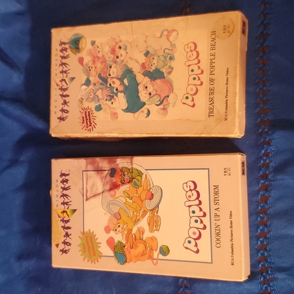 1986 UNTESTED Popples VHS 2 pack Cookin Up A Storm & Treasure of Popple … - Picture 1 of 9